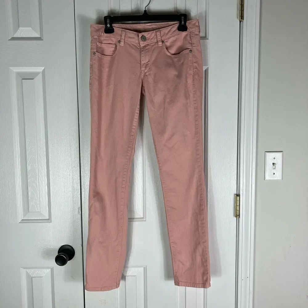 American Eagle Womens Peach Skinny Jeans Size 6 Reg